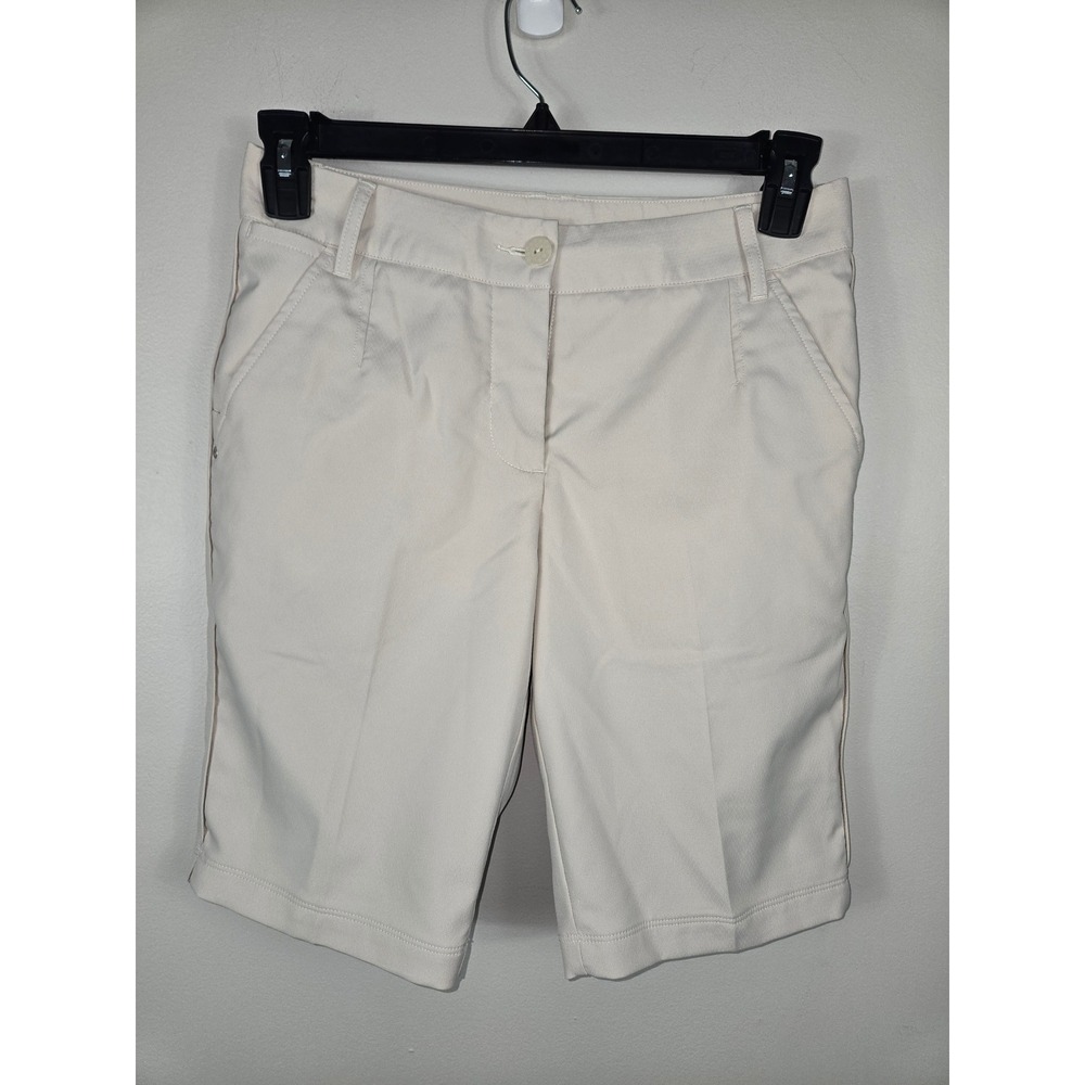 Puma Sportlifestyle Womens Golf Shorts Beige Size 4 Stretch Performance Active